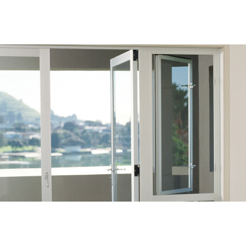 Garantía de alta calidad Vidrio templado Puerta de aluminio con bisagras